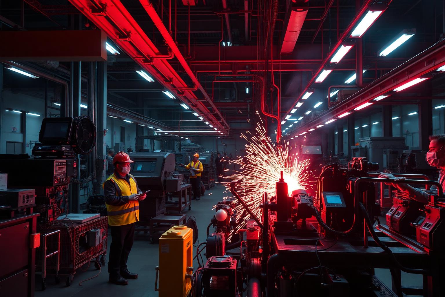 Modern manufacturing facility interior